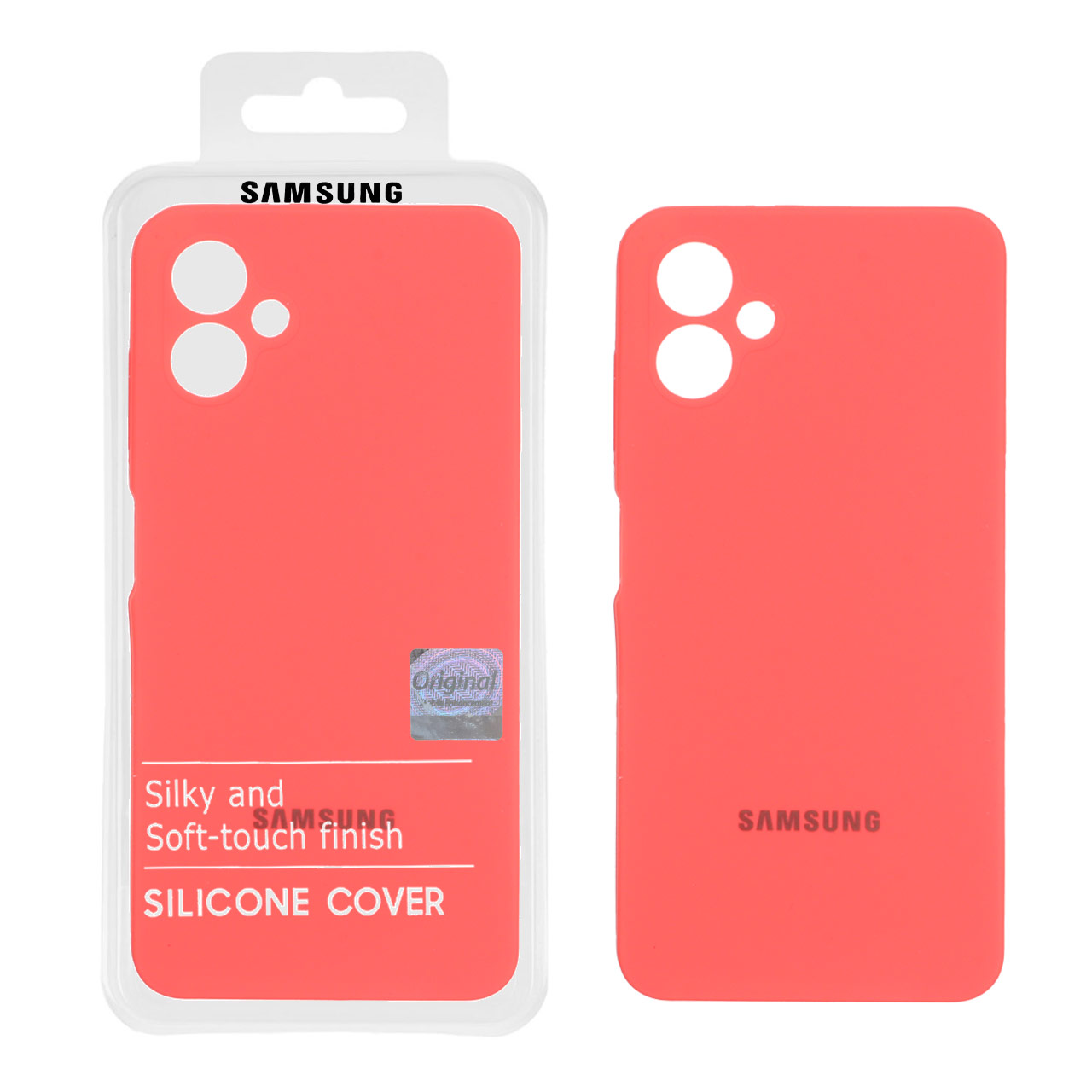 قاب سیلیکونی پاک کنی اورجینال Master Quality مدل Samsung Galaxy A06 - مرجانی (پک دار)